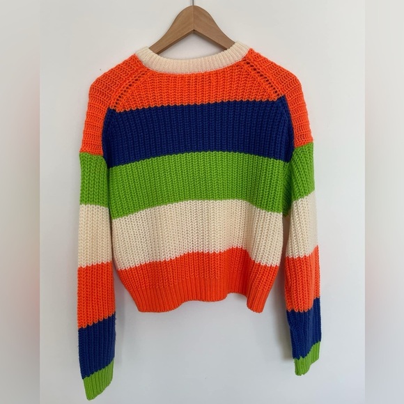 Only Colorful Striped Colorblock Sweater size small - Picture 5 of 5